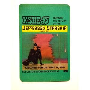 Jefferson Starship Modern Times 1981 Original Radio Station Backstage Pass Rock